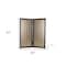 Homeroots 67" Gold Fabric Folding Two Panel Screen Room Divider 274894 - alternate 5