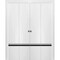 Sartodoors Sliding Closet Double Bi-fold Doors, Planum 0012 White Silk and Aluminum Strips, Sturdy Tracks Mold PLANUM0012DBF-WS-96 x 80 (4* 24x80) - alternate 1