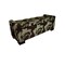 Homeroots 17in Brown and Champagne Solid Wood Upholstered Dining Bench 469317 - alternate 1