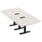 Skutchi Designs Person Conference Table With Power Unit | 8' Arc Rectangle Table | Harmony Series HAR-AREC-48X96-T.BK-K458-EBLK - alternate 1