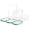 Martha Stewart 3 Piece Rectangular Plastic Stackable Container Set in Mint Green 131105.06 - alternate 5