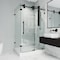 Vigo 36 in. L x 48 in. W x 79 in. H Frameless Sliding Rectangle Shower Enclosure Kit in Matte Black VG6051MBCL48WR - alternate 1