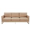 Leisuremod Lincoln Upholstered Velvet Sofa with Gold Frame, Beige LA83BG - alternate 5