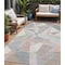 Homeroots 5' X 8' Blush Ivory And Gray Geometric Washable Indoor Outdoor Area Rug 616689 - alternate 1