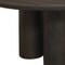 Homeroots 63" Dark Brown Solid Wood Round Top Dining Table 611871 - alternate 4