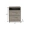 Homeroots 20" Light Gray Wood Two Drawer Nightstand 438332 - alternate 4