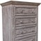 Homeroots 37" Gray Solid Wood Five Drawer Chest 524579 - alternate 4