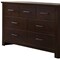 Homeroots 55" Mahogany Seven Drawer Double Dresser 490464 - alternate 4