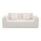 Homeroots 76" White Corduroy Sofa With Toss Pillows 723786 - alternate 1
