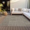 Homeroots 8' X 10' Brown And Beige Geometric Washable Indoor Outdoor Area Rug 596911 - alternate 5