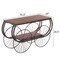 Vintiquewise Industrial Wagon Style Console Table Wood Top Large Spoke Metal Wheels & Lower Shelf QI004927 - alternate 5