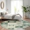 Homeroots 8' Green And Ivory Round Geometric Washable Indoor Outdoor Area Rug 605033 - alternate 4