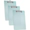 Acrimet 3 Pack Clipboard Letter Size Low Profile Clip & Side Rulers, Durable Plastic, Clear Green, 3PK 134.5 - alternate 1