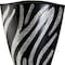 Homeroots 14" Black And Silver Striped Wavy Polyresin Table Vase 468943 - alternate 3