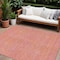 Homeroots 9' X 12' Pink And Copper Abstract Washable Indoor Outdoor Area Rug 599830 - alternate 1