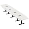 Skutchi Designs 20ft Boat Conference Table With Power | Harmony Series | 20 Person Meeting Room Table HAR-BOT-48X240-T.BK-WA7976-EBLK - alternate 1