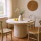 Homeroots 48" Natural Solid Wood Pedestal Base Round Top Dining Table 563912 - alternate 4