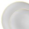 Smarty Had A Party Gray with Gold Organic Round Plastic Dinnerware Value Set (120 Dinner Plates+120 Salad Plates), 240PK 930GGVP-CASE - alternate 8