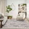 Homeroots 8' X 10' Gray Black And Ivory Palm Leaf Indoor Outdoor Area Rug 550235 - alternate 5