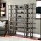 Homeroots Brown Nickel and Solid Wood Six Tier Bookcase 392228 - alternate 7
