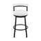 Armen Living Neura Swivel Counter or Bar Stool in Cloud Finish with White Faux Leather 840254333536 - alternate 11