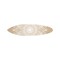 Homeroots 76" X 18" Tan and White Surfboard Floral Medallion Wood Hanging Dimensional Sculpture 370403 - alternate 1