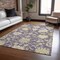 Homeroots 8' X 10' Eggplant Beige And Green Floral Washable Indoor Outdoor Area Rug 605202 - alternate 4