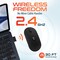Delton Wireless Ambidextrous Optical 2.4 GHz Mouse, Black S16 - alternate 6