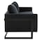 Leisuremod Lincoln 3-Seater Velvet or Leather Sofa with Stainless Steel Base LAB83BL - alternate 3
