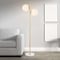 Jonathan Y Oscar 60.5" 2-Light Modern Parisian Candlestick Iron LED Floor Lamp, Brass Gold/White JYL1108A - alternate 9