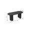 Homeroots 79" Black Solid Wood Double Pedestal Base Oval Dining Table 720464 - alternate 3