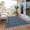 Homeroots 10' X 14' Blue And Black Floral Washable Indoor Outdoor Area Rug 564310 - alternate 6