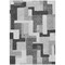 Homeroots 8' X 10' Silver Ivory And Charcoal Geometric Washable Indoor Outdoor Area Rug 613244 - alternate 6