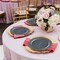 Smarty Had A Party 7.5" Matte Charcoal Gray Round Disposable Plastic Appetizer/Salad Plates (120 Plates), 120PK 4857CHGR-CASE - alternate 5