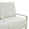 Leisuremod Jefferson Contemporary Faux Leather Loveseat with Silver Frame, White JAS53W-L - alternate 6
