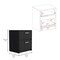Homeroots 19" Black Wood Two Drawer Nightstand 518162 - alternate 4