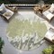 Homeroots 8' Sage And Ivory Round Abstract Washable Indoor Outdoor Area Rug 613604 - alternate 5