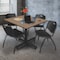 Regency Square Kobe Breakroom Table W/ 4 M Stack Chairs, 48 in W, 48 in L, Noble Oak TKB4848NO47BK - alternate 4
