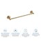 Kibi Circular Bathroom 18" Towel Bar - Brushed Brass KBA1407BB - alternate 6