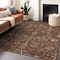 Homeroots 10' X 14' Brown Tan And Red Floral Washable Indoor Outdoor Area Rug 603436 - alternate 9