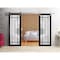 Sartodoors Sturdy Double Barn Door with Frosted Glass Planum 2112 Black 48x80 (2* 24x80) Solid Core PLANUM2112DB-S-BLK-48 x 80 (2* 24x80) - alternate 5