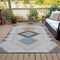 Homeroots 10' X 14' Gray Gold And Charcoal Geometric Washable Indoor Outdoor Area Rug 631920 - alternate 5