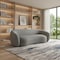 Homeroots 89" Gray Fabric Sofa With Walnut Legs 641005 - alternate 4