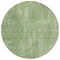 Homeroots 8' Green And Light Green Round Geometric Washable Indoor Outdoor Area Rug 594541 - alternate 6