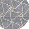 Homeroots 8' Gray And Ivory Round Geometric Washable Indoor Outdoor Area Rug 612877 - alternate 5