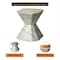 Leisuremod Azure 17 in Modern Round Fiberstone Side Table, Weather-Resistant, Fully Assembled AST17MG - alternate 3