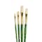 Princeton RealValue Brush Set, Natural Bristles, Short Handle Mixed Media Paintbrush, Green, 4-Piece Set, 3PK PR9112 - alternate 2