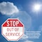 Signmission Stop Out of Service, 4 inch X 4 inch, Vinyl Decal, 2PK OC-D-2PACK-4-227 - alternate 3