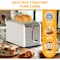 Simple Deluxe Toaster 2-slice, Defrost, Bagel, Cancel setting with LED Red lighting, 1-6 level Browning120V, 60Hz HKTOST2WHTV2 - alternate 4