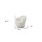 Homeroots 27" Off White Fabric Swivel Barrel Chair 554188 - alternate 4